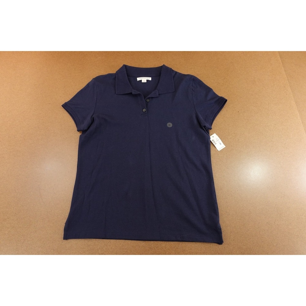 Aeropostale Womens Size XL Navy Blue Short Sleeve Uniform Polo Shirt NWT
